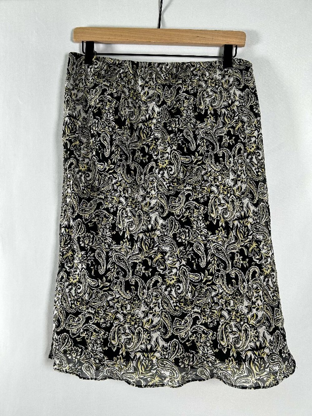 90's / Y2K Chadwick's Silk Paisley Midi Skirt